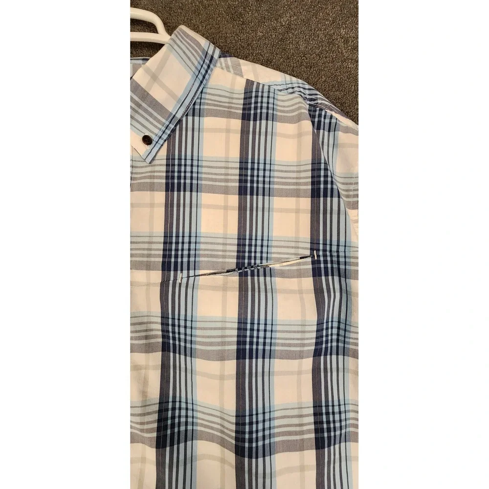 Alaskan Hardgear Mens 2XL Tall‎ Plaid Button Down Short Sleeve Shirt